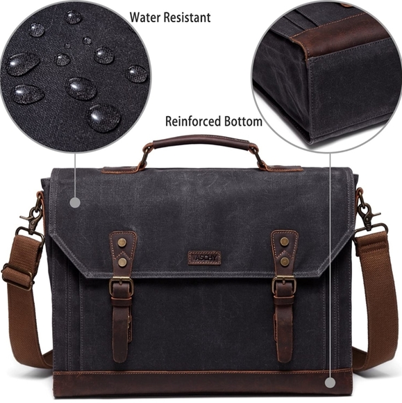 🌟Best Seller🌟 Waxed Canvas Leather Bag Work - Picture 8 of 11